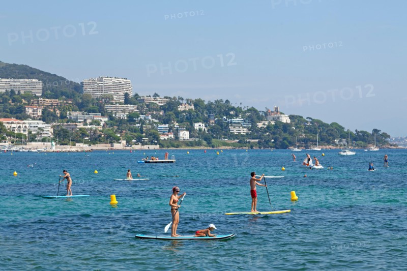 Stand-Up-Paddle-Surfing, Cannes, Cote d´Azur, France