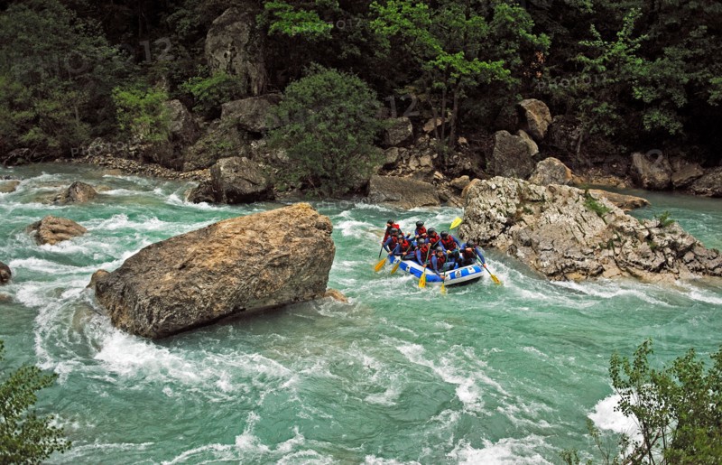 rafting in the Gorges du Verdon, France, Provence