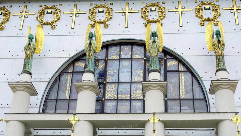 steinhof church and ornaments  in Vienna