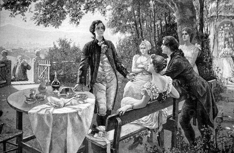 the young Johann Wolfgang von Goethe, 28 August 1749 - 22 March 1832 was a German writer and statesman, near Frankfurt, Germany, historical illustration
