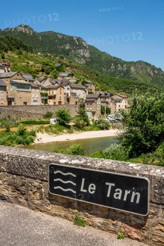 Les Vignes village, Gorges du tarn  UNESCO World Heritage Site. Grands Causses Regional Natural Park. Lozere