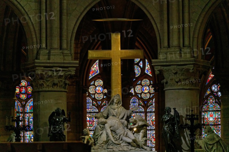 The high altar of Notre Dame de Paris. Jan. 15, 2018