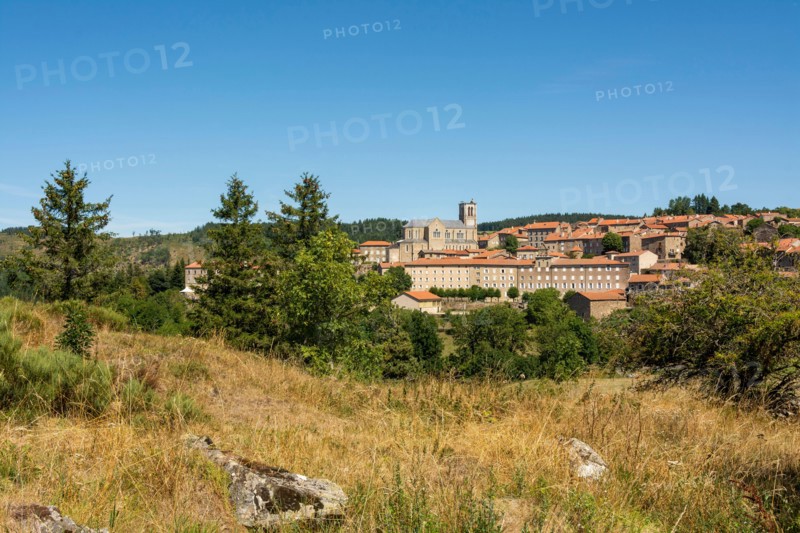 Village of Pradelles labelled les plus beaux villages de France on Stevenson trail, Haute-Loire, Auvergne Rhone Alpes, France