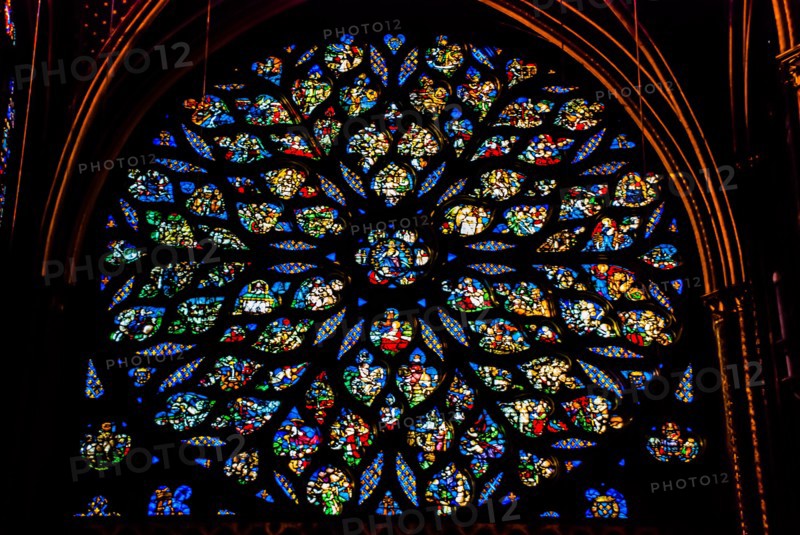 Rose window of Saint Chapelle in Paris