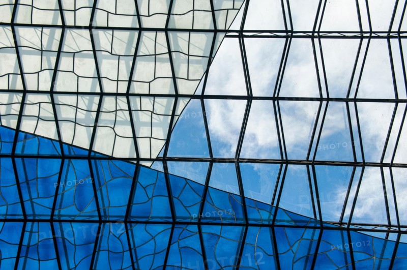 Stained glass in the Metropolitan Cathedral of Brasilia, Brazil