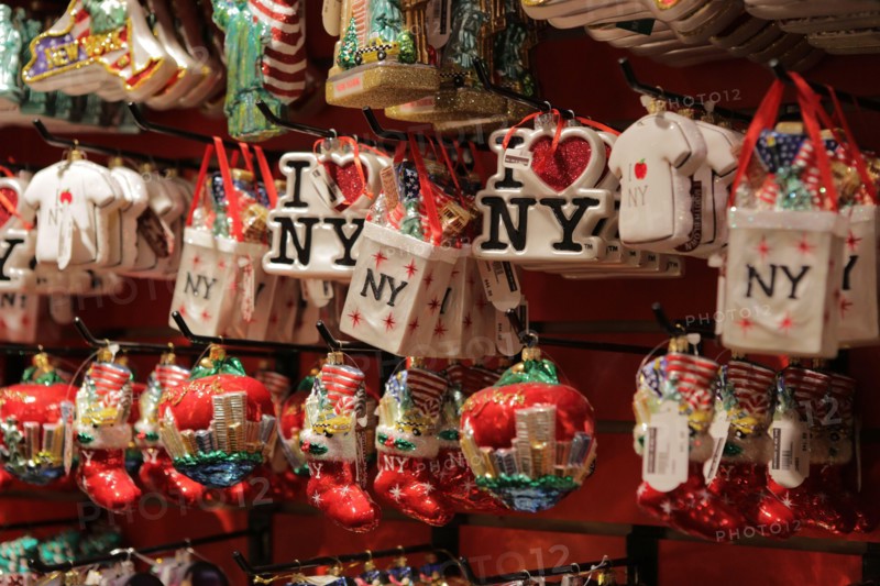 New York City, NY, USA 2.09.2020 - New York City theme Christmas tree decoration