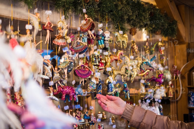 Christmas decoration. Hand painted souvenirs or gifts. Northern Europe holiday traditions.