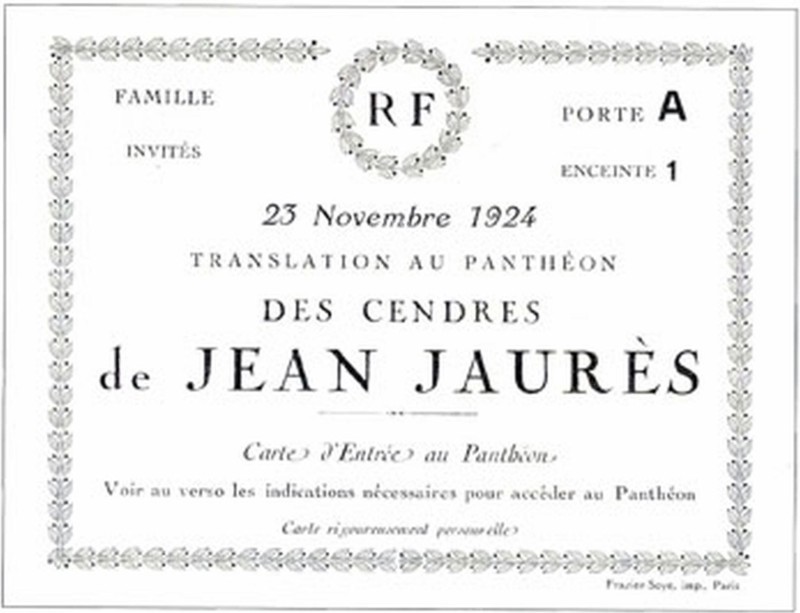 Transfert cendres Jaurès Pantheon - invitation.