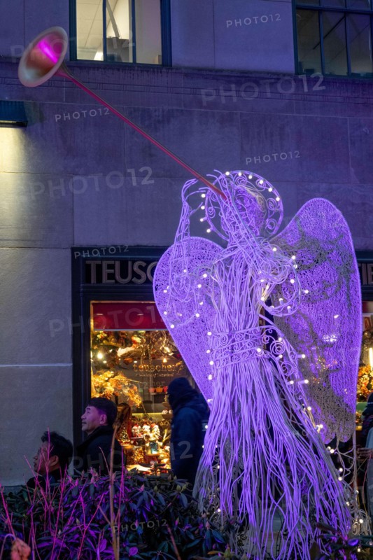 Herald Angel Figure at Rockefeller Center during the holiday season, NYC, USA  2022