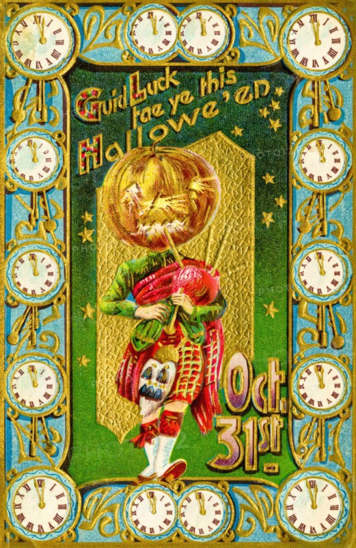 Vintage Halloween Greetings card