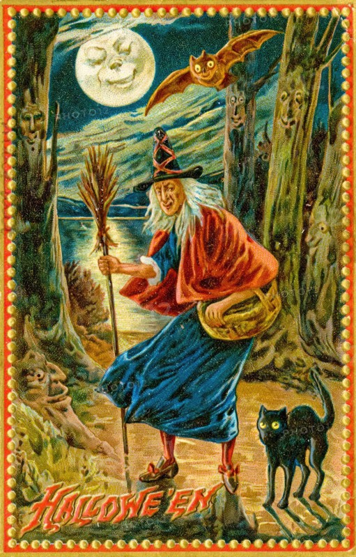 Vintage Halloween Greetings card