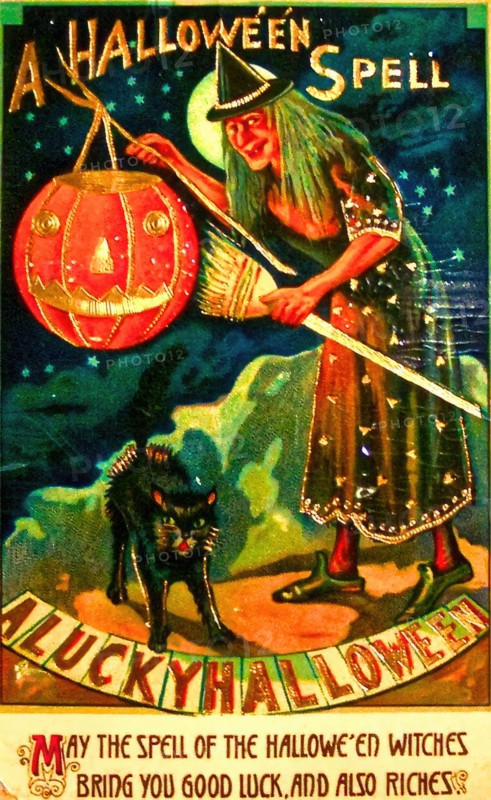Vintage Halloween Greetings card