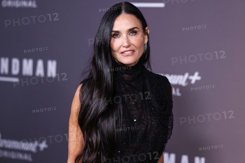 Hollywood, United States. 12th Nov, 2024. HOLLYWOOD, LOS ANGELES, CALIFORNIA, USA - NOVEMBER 12: Demi Moore wearing Erdem arrives at the Los Angeles Premiere Of Paramount 's Original Series 'Landman' Season 1 held at the Paramount Theatre at Paramount Pictures Studios on November 12, 2024 in Hollywood, Los Angeles, California, United States. (Photo by Xavier Collin/Image Press Agency) Credit: Image Press Agency/Alamy Live News