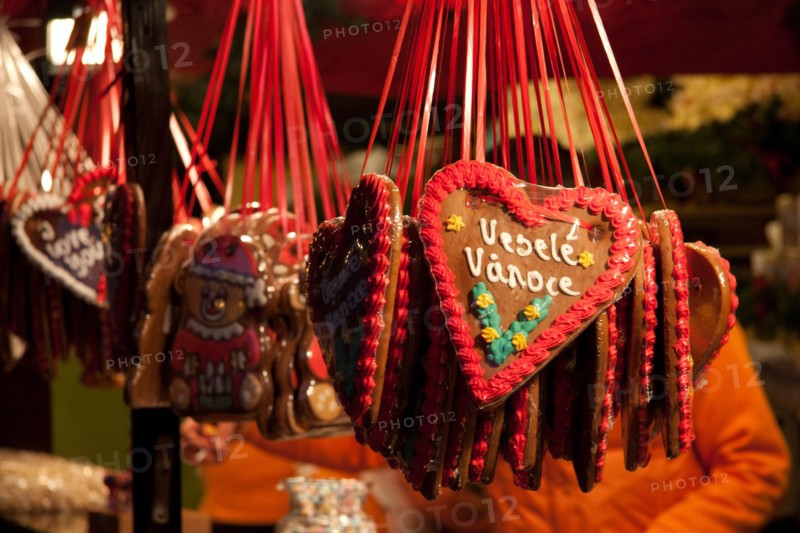 Christmas market stall in the Old Town Square, Prague