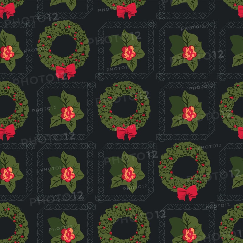 Advent Wreath Seamless Pattern