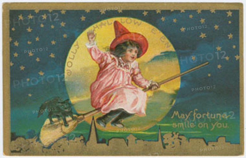 vintage halloween postcard