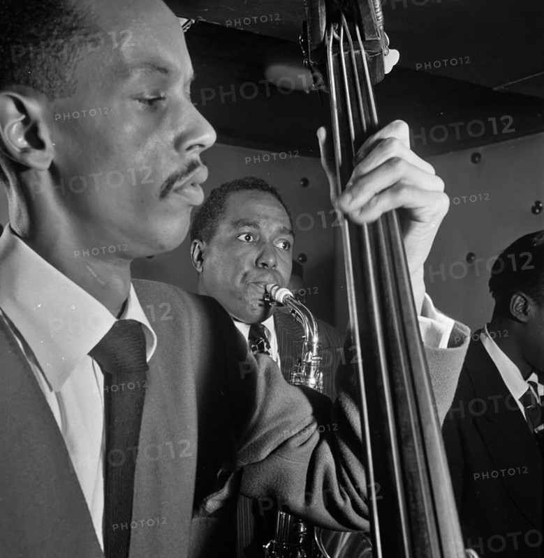 Portrait of Charlie Parker and Tommy Potter, Three Deuces, New York, N.Y., ca. Aug. 1947