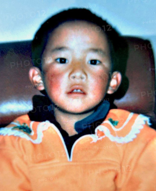 China/Tibet: Gedhun Choekyi Nyima, recognised as the 11th Panchen Lama by the current Dalai Lama on May 14, 1995. Photo by Central Tibetan Administration (CC BY-SA 3.0 License).  The present (11th) incarnation of the Panchen Lama is a matter of controversy: the People's Republic of China asserts it is Qoigyijabu (Gyancain Norbu), while the current Dalai Lama, Tenzin Gyatso (Bstan-'dzin Rgya-mtsho), named Gedhun Choekyi Nyima on May 14, 1995. The latter vanished from public eye shortly after being named. Chinese authorities state that Gedhun Choekyi Nyima has been taken into protective custody.
