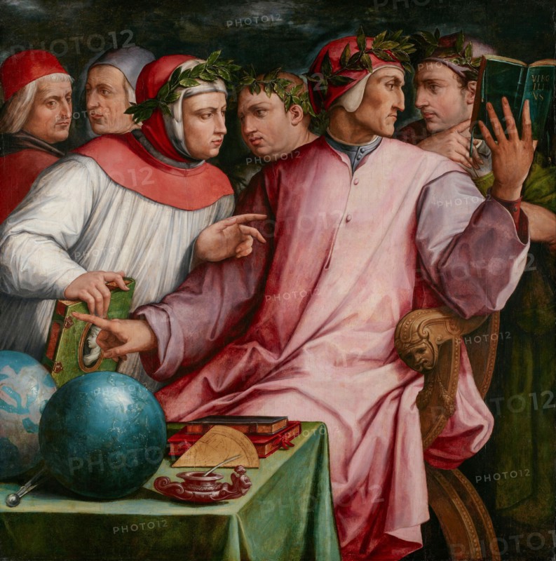 Giorgio Vasari, Six Tuscan Poets, 1569, oil on panel,  Minneapolis Institute of Art, Minnesota, Usa,