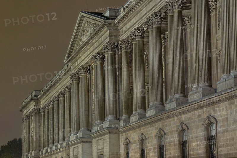 The musée du Louvre’s Colonnade, commissioned by King Louis the 14th, designed by Claude Perrault and built in 1670, facing rue de l’Amiral Coligny.