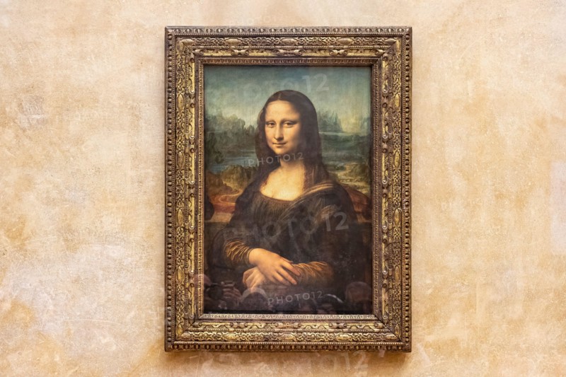 Paris, France - March 18, 2018: Mona Lisa, also known as La Gioconda or La Joconde,16th-century portrait painted in oil by Leonardo da Vinci in Floren