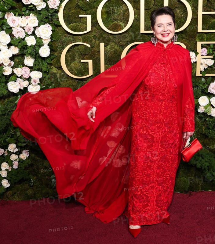 BEVERLY HILLS, LOS ANGELES, CALIFORNIA, USA - JANUARY 05: Isabella Rossellini wearing Dolce and Gabanna arrives at the 82nd Annual Golden Globe Awards held at The Beverly Hilton Hotel on January 5, 2025 in Beverly Hills, Los Angeles, California, United States. (Photo by Xavier Collin/Image Press Agency)