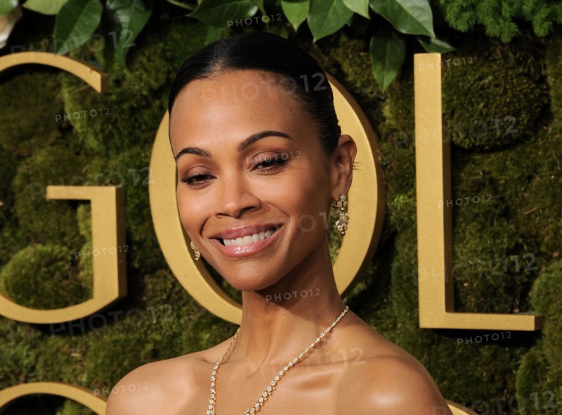 Zoe Saldana at the 82nd Annual Golden Globe Awards held at the Beverly Hilton Hotel in Beverly Hills, USA on January 5, 2025.