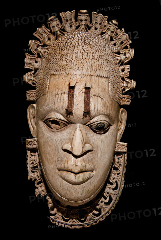 Queen Mother Pendant Mask Iyoba 16th century Nigeria Court of Benin Culture  Edo peoples Ivory 23.8 x 12.7 cm Africa
