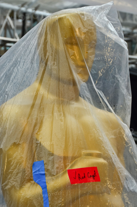 Oscar statue ready for the red carpet at the 84th Academy Awards.