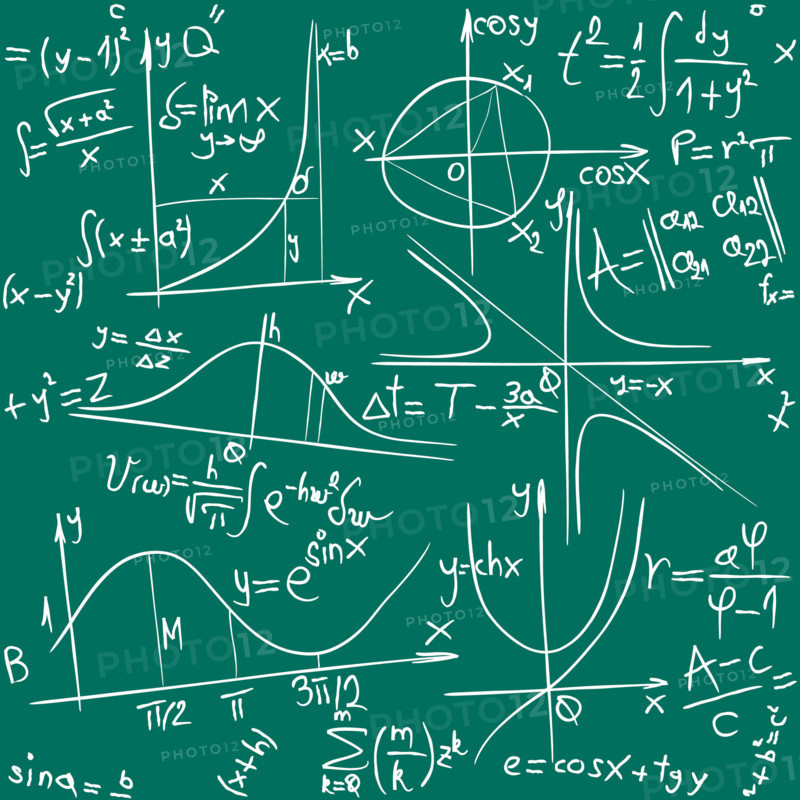 Vector illustration of seamless math and geometry background