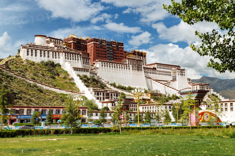 Lhasa, Tibet, China - The view of Potala Palace in the daytime.