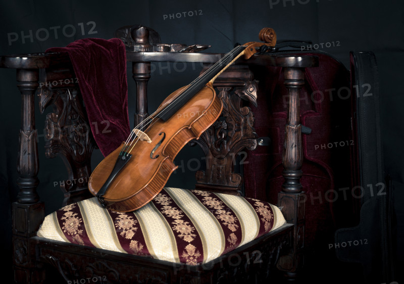 Still life with a music instrument, an cremonese violin by violin maker luthier Pablo Farias.