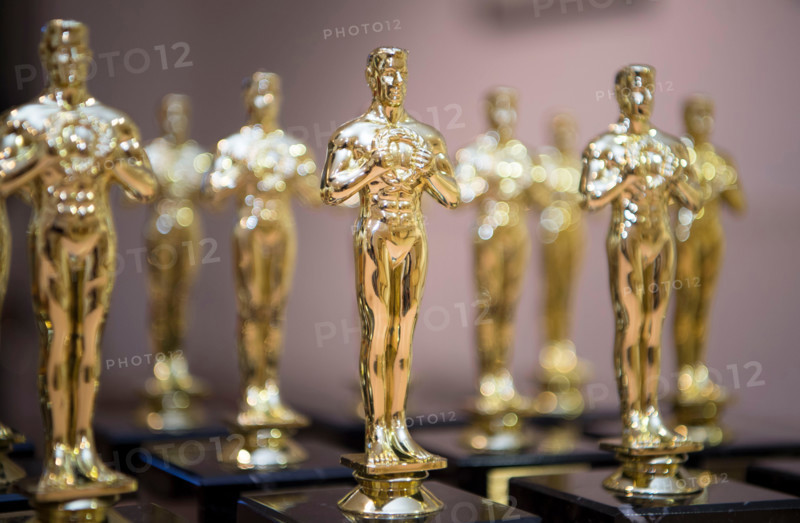 Golden Oscars imitation seen during an award ceremony.