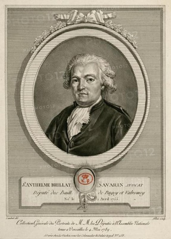 Français : Jean Anthelme Brillat-Savarin (1755-1826), juge à la Cour de cassation, chevalier de l'Empire par lettres patentes du 26 avril 1808. Député du tiers aux Etats-Généraux de 1789 pour le bailliage de Bugey et Valromey . 18th century. Le Vachez Collection - Jean Anthelme Brillat-Savarin (1755-1826)