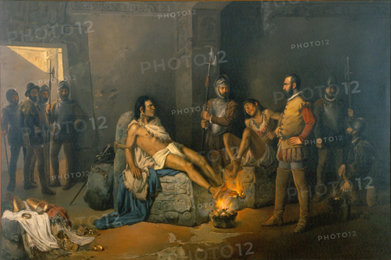 893 Leandro Izaguirre - The Torture of Cuauhtémoc -