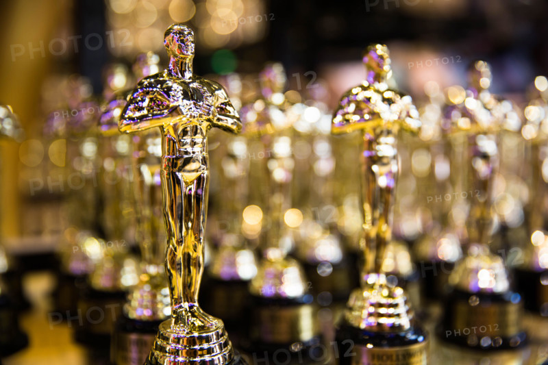Oscar award. Hollywood, CA/ USA - July 26, 2018: golden award or trophy in a souvenir store on Hollywood Boulevard. Success and victory concept