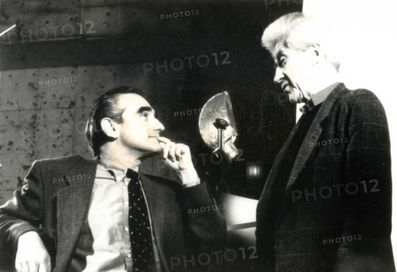 Martin Scorsese and Alain Resnais during filming Gershwin, 1990s