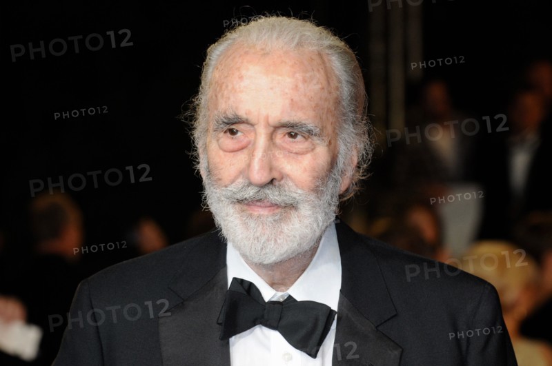 Christopher Lee. World Premiere of "Skyfall', Royal Albert Hall, London. UK