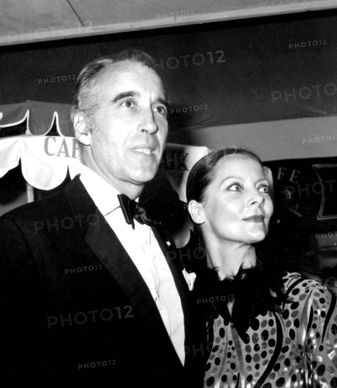 Aug. 8, 2003 - CHRISTOPHER LEE AND WIFE. NATE CUTLER/(Credit Image: © Globe Photos/ZUMAPRESS.com)