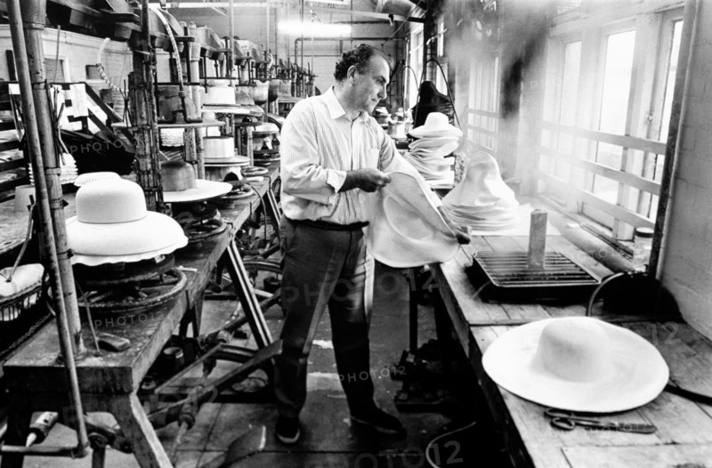 Making hats in a Luton factory in the early 1990 s