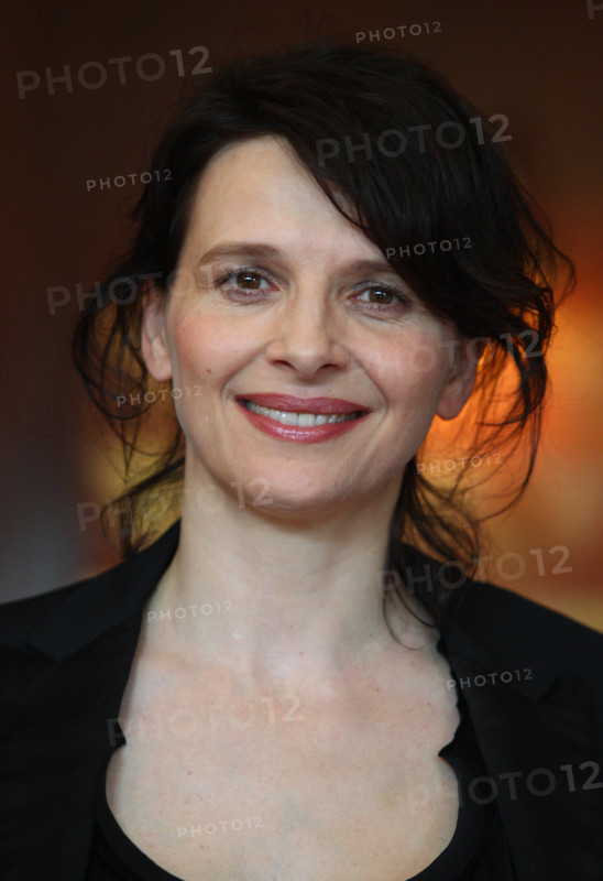 Juliette Binoche at a photocall for the movie "Sponsoring" at Hyatt Hotel. The movie is currently in production in Cologne and
