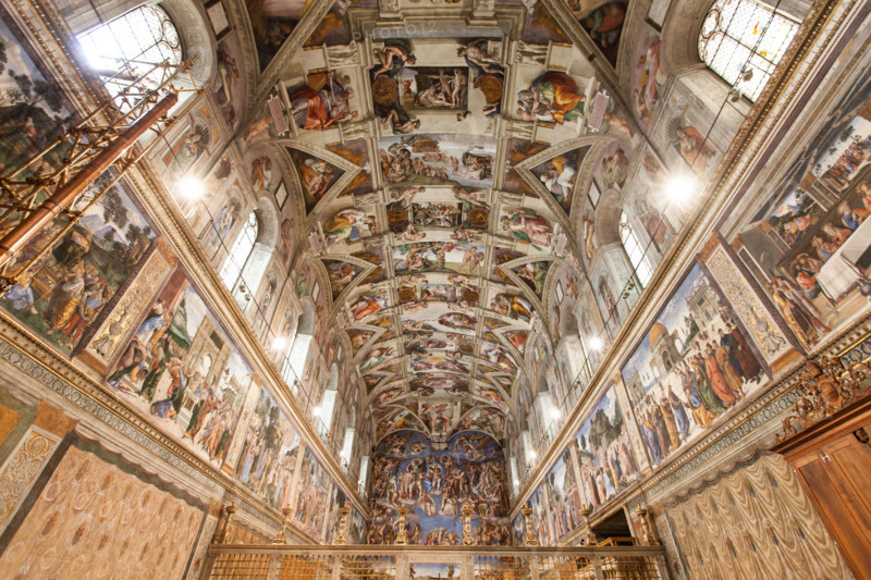Behind the Scenes at the Sistine Chapel, March 13, 2013, as it readies for the Conclave that welcomes Pope Francis.
