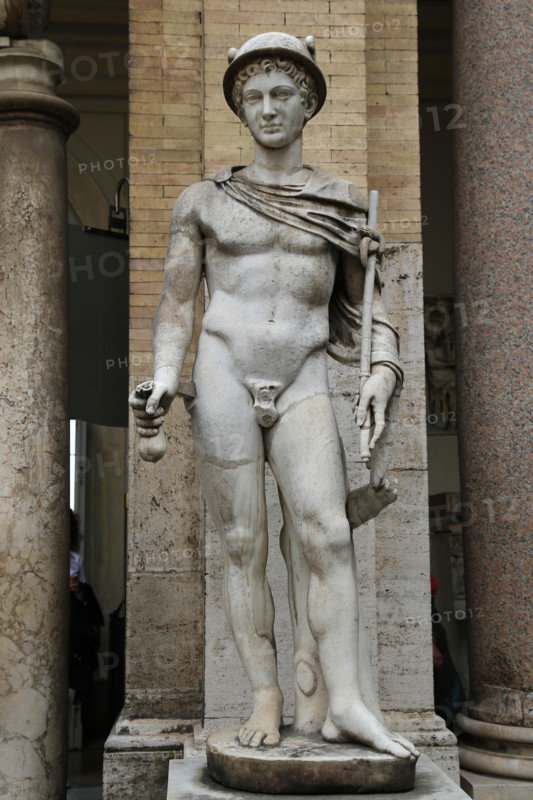 Hermes (The Greek Mercury) Messenger of the gods.  Roman copy of the 2nd C. BC after a Greek original of the 5th C.BC. Vatican.