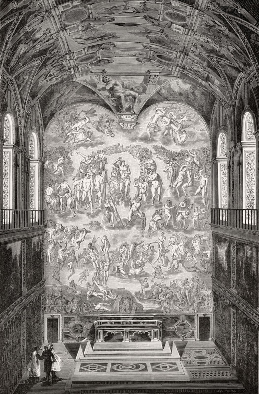 The Sistine Chapel, Vatican City, Rome, Italy, 19th Century