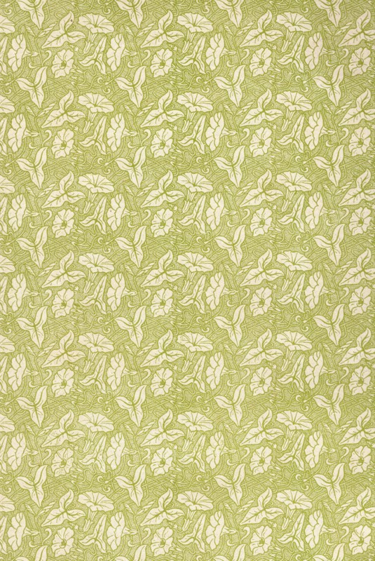 Petunia flowers depicted in the Art Nouveau floral pattern published in 1901 in Prague, Austro-Hungarian Empire (now in the Czech Republic).