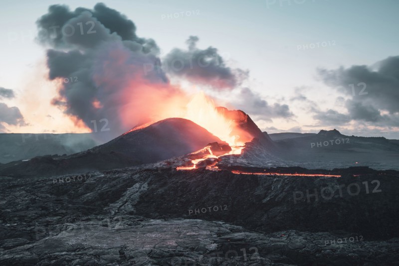 MAY 2021: The broader Fagradalsfjall volcanic system comprises an area of eruptive fissures (fissure swarm), cones and lava fields in the southern part of the Reykjanes peninsula. A strong seismic crisis began in the area near Fagradalsfjall since late Feb 2021, interpreted as intrusion of magma at shallow depth. This led to the first historic eruption of the volcano on 19 March 2021.