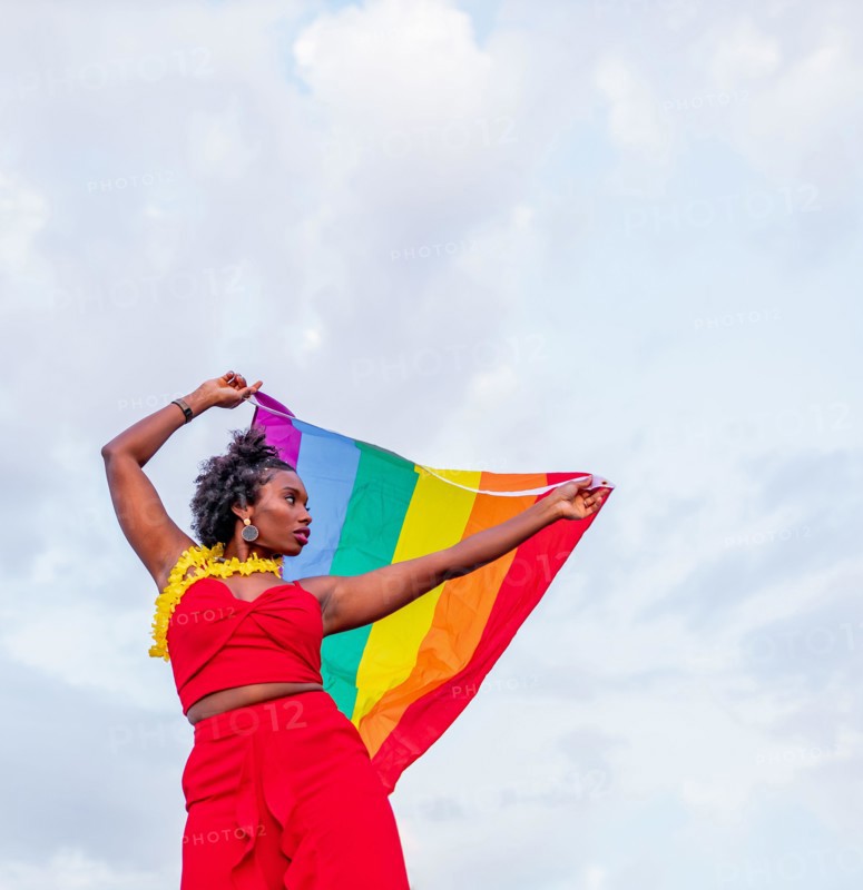 freedom, demonstration, rainbow flag, lgbt, person of color, freedoms, demonstrations, manifestation, rally, rainbow flags
