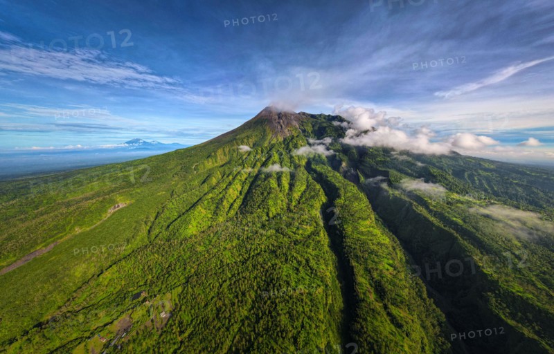 Mount Merapi view from Nawang Jagad Sleman, Central Java, Indonesia