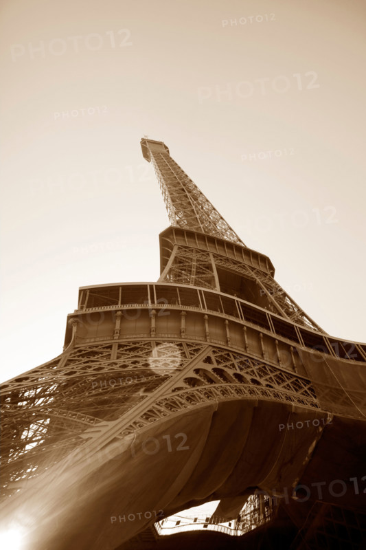 Abstract view of the Eiffel Tower in Paris. France