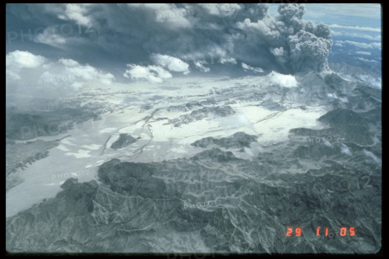 This image captures the ash plume from Mount Pinatubo’s eruption on June 29, 1991, over Marella Valley. The eruption of Pinatubo was one of the most significant volcanic events in recent history, impacting the surrounding regions with ashfall and climate effects.